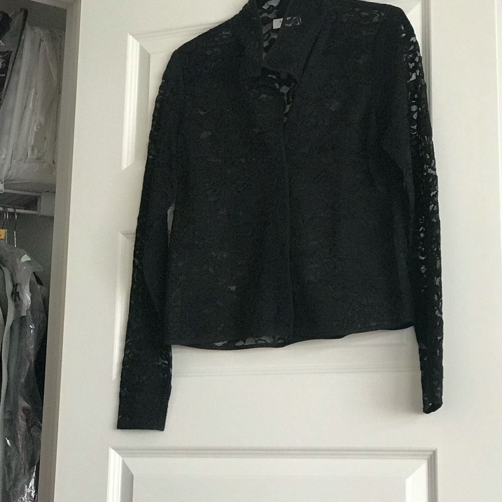 Black lace top by Babaton (Aritzia). BNWT